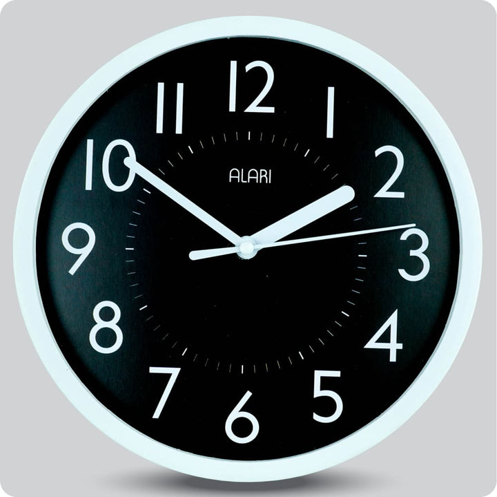 Jam Dinding Analog Polos Minimalis Alari Hitam JDALARAL1209-1668HIT