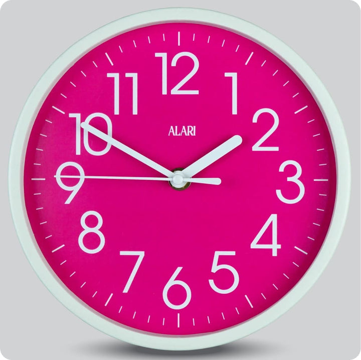 Jam Dinding Analog Polos Minimalis Alari Merah JDALARAL1164-1668MER