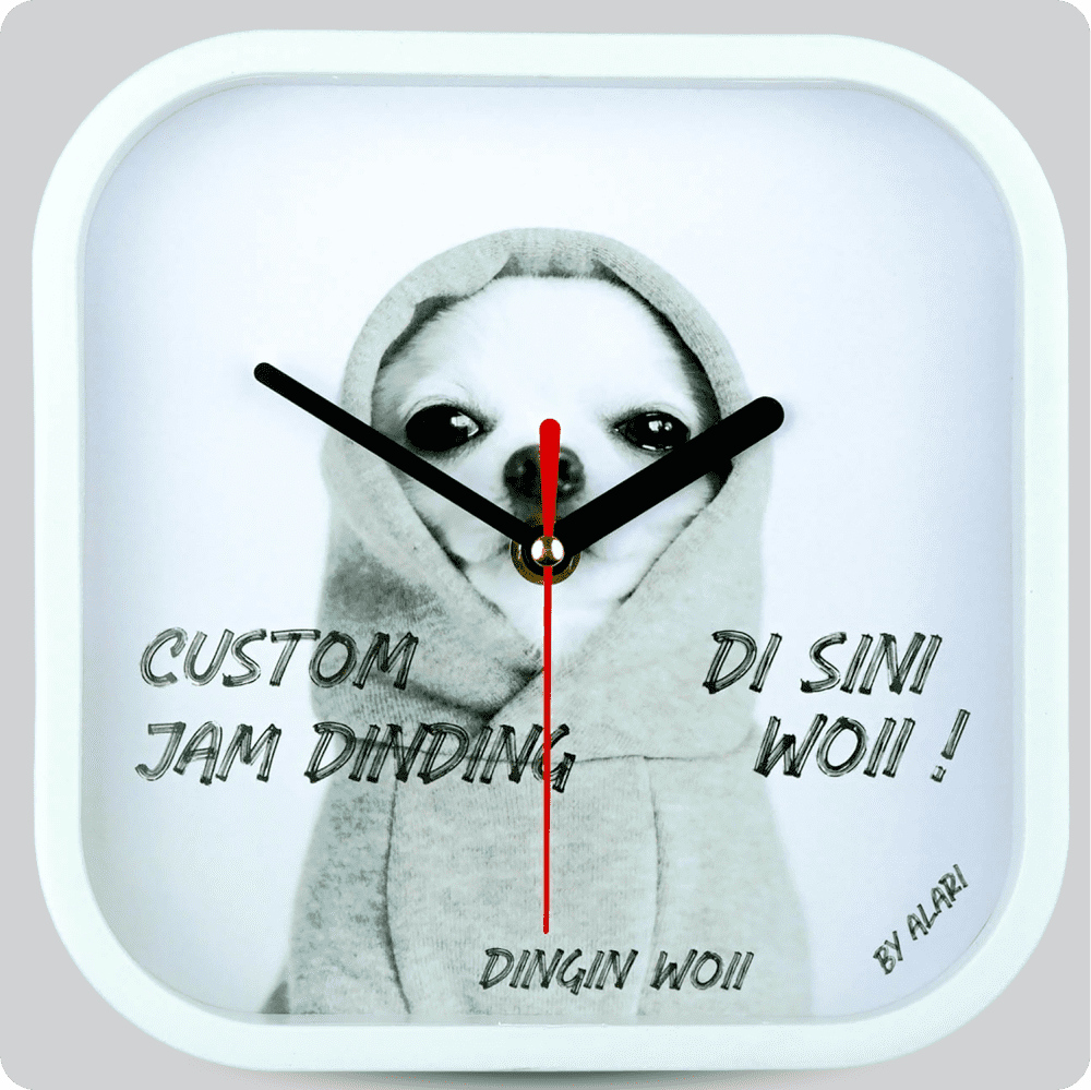 Jam Dinding Analog Custom Alari Putih &amp; Jarum 206-3 Hitam MJD 5168S JDALCSTM5454-RPUTJHIT206-3-M5168S
