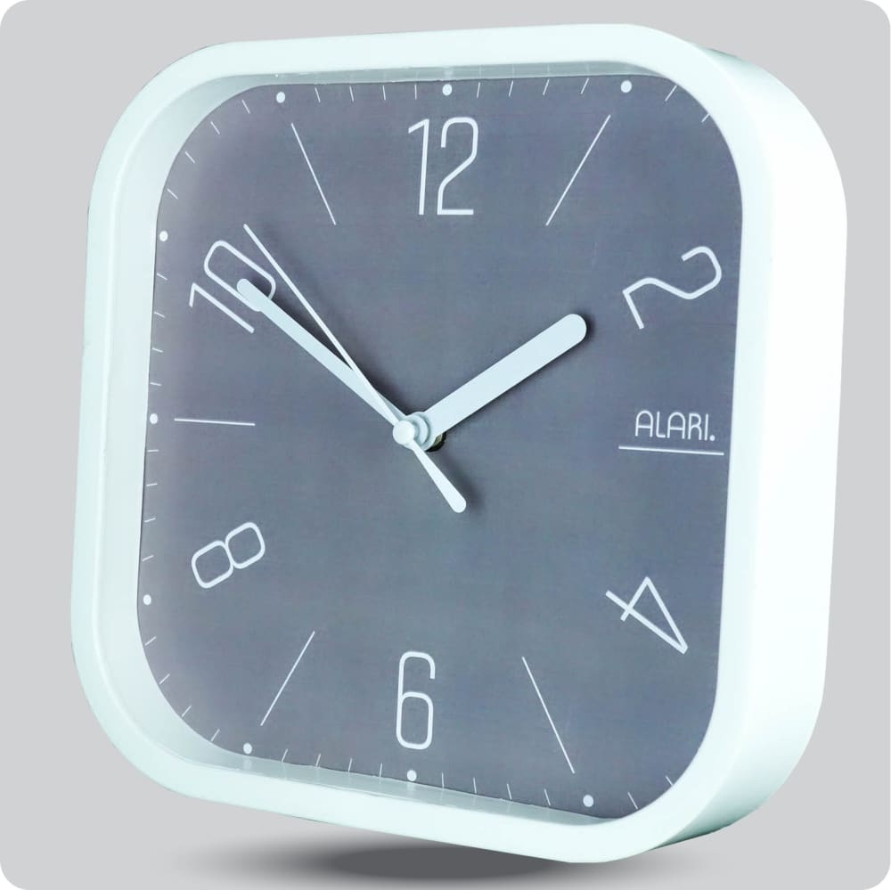 Jam Dinding Analog Polos Minimalis Alari Abu JDALARAL1230-5454ABU