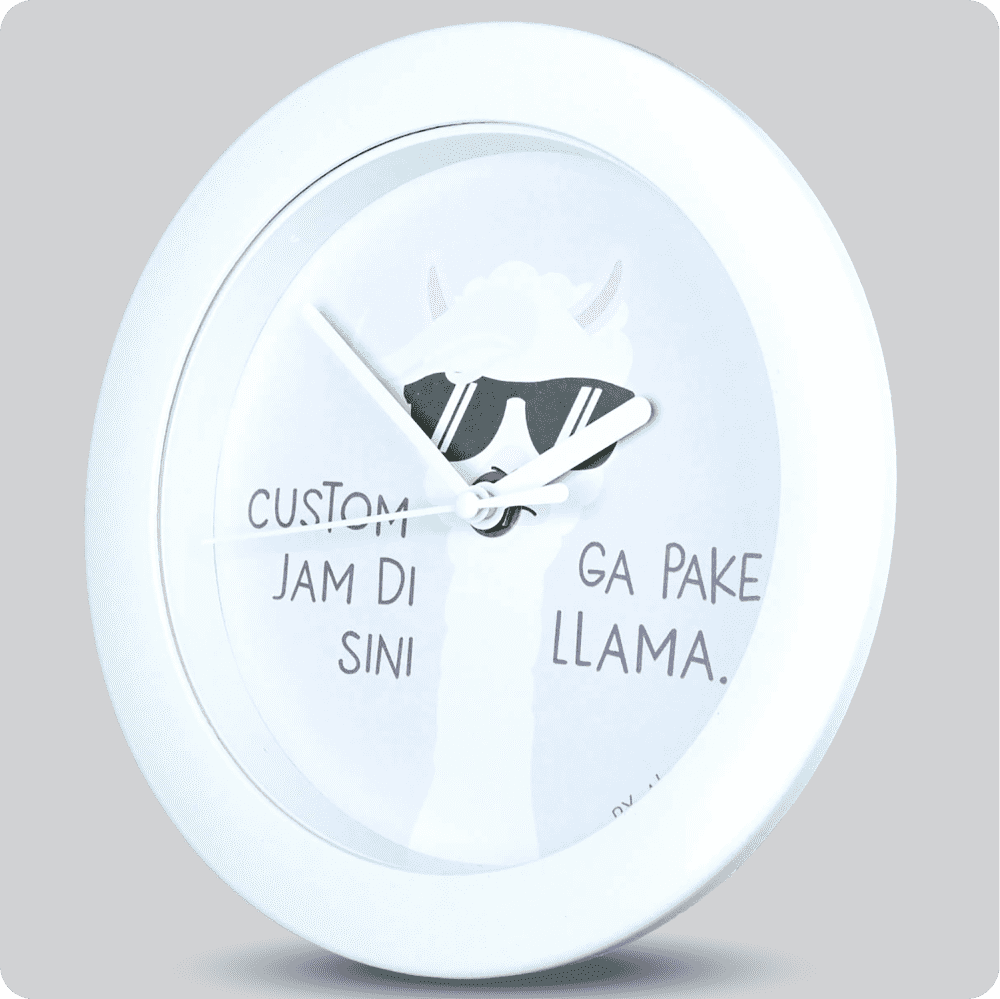 Jam Dinding Analog Custom Alari Putih &amp; Jarum 206-3 Putih MJD 5168 JDALCSTM805-RPUTJPUT206-3-M5168