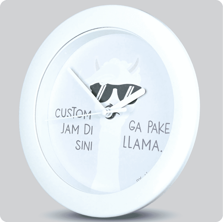 Jam Dinding Analog Custom Alari Putih &amp; Jarum 206-3 Putih MJD 5168 JDALCSTM805-RPUTJPUT206-3-M5168
