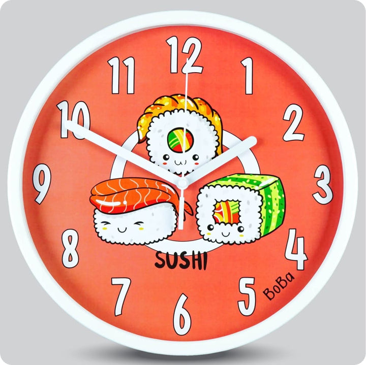 Jam Dinding Analog Karakter Anak Boba Sushi 25 Cm JDBOBABB1117-168LSUS