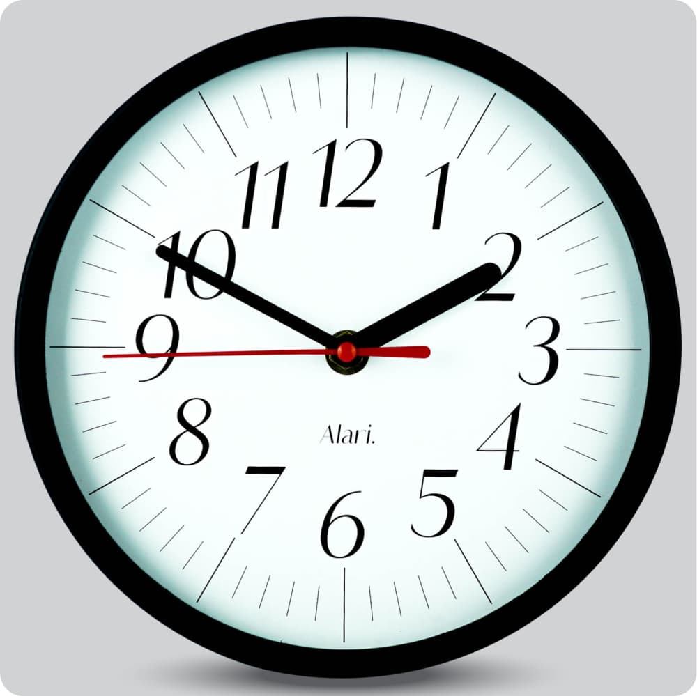 Jam Dinding Analog Polos Minimalis Alari Putih JDALARAL1250-1668PUT