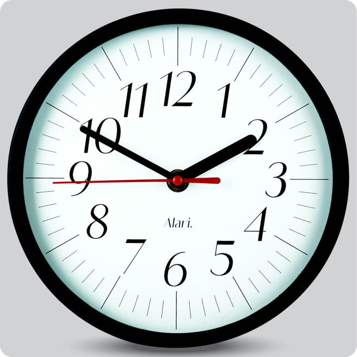 Jam Dinding Analog Polos Minimalis Alari Putih JDALARAL1250-1668PUT