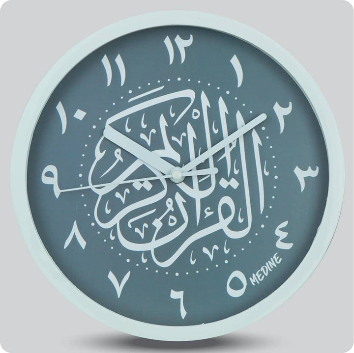 Jam Dinding Analog Kaligrafi Medine Angka Arab Abu-Abu JDMEDIMD1134KQARABU