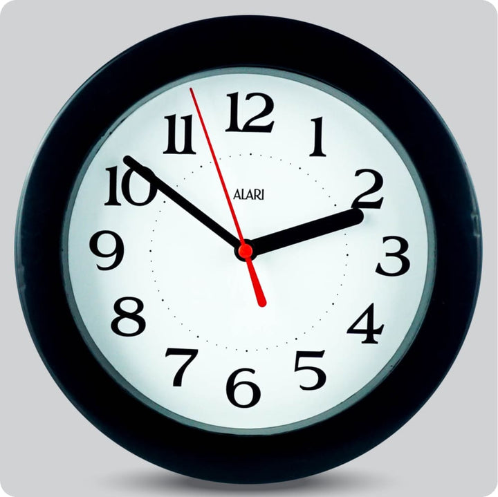 Jam Dinding Analog Polos Minimalis Alari Putih JDALARAL1246-805PUT