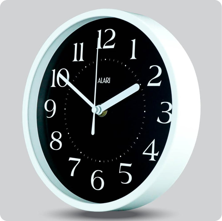 Jam Dinding Analog Polos Minimalis Alari Hitam JDALARAL1246-1668HIT