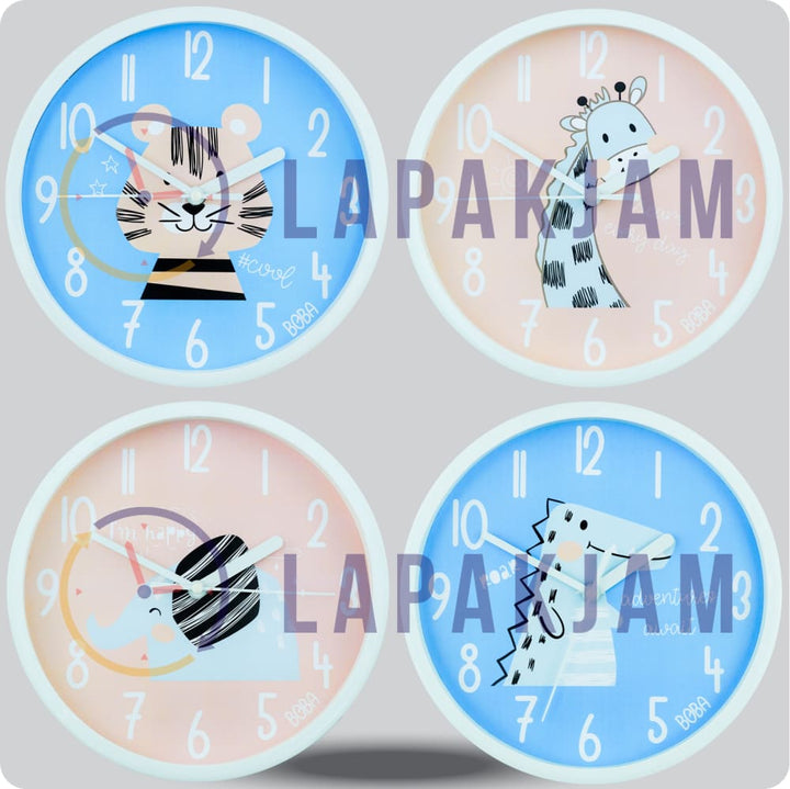 Jam Dinding Analog Animal Boba Crocodile JDBOBABB1313SVACRO