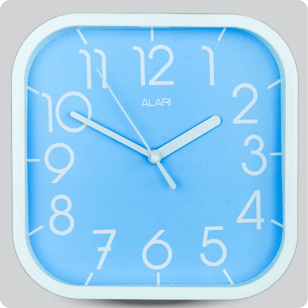 Jam Dinding Analog Polos Minimalis Alari Biru JDALARAL1112-5454BIR