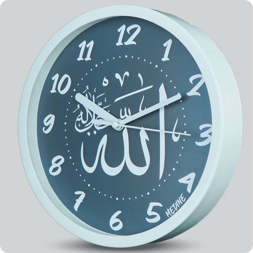 Jam Dinding Analog Kaligrafi Medine Abu-Abu JDMEDIMD1111KAABU