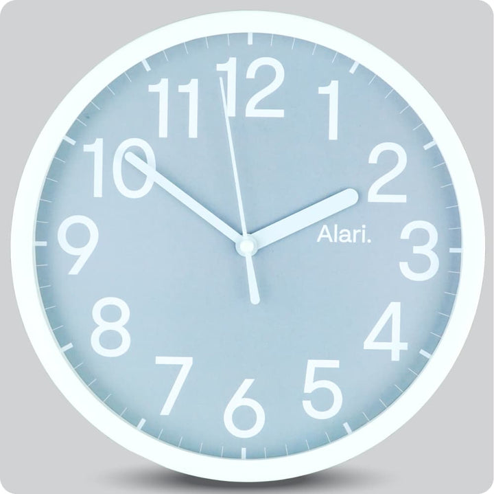 Jam Dinding Analog Polos Minimalis Alari Abu JDALARAL1113-1668ABU