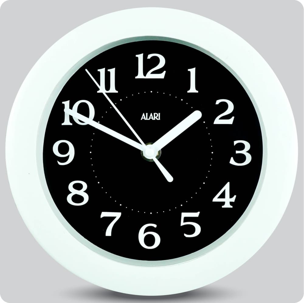 Jam Dinding Analog Polos Minimalis Alari Hitam JDALARAL1246-805HIT