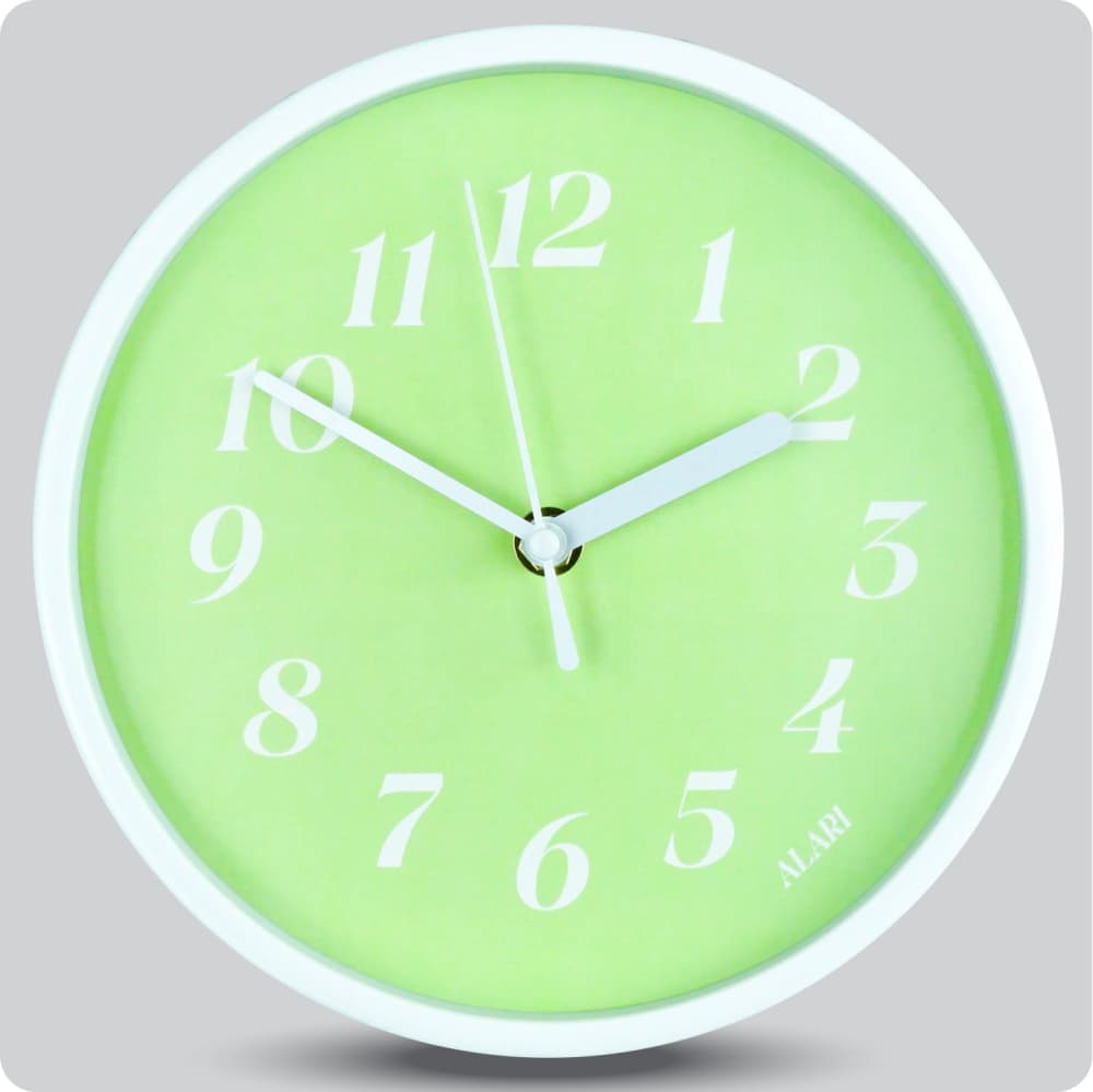 Jam Dinding Analog Polos Minimalis Alari Hijau JDALARAL1237-1668HIJ