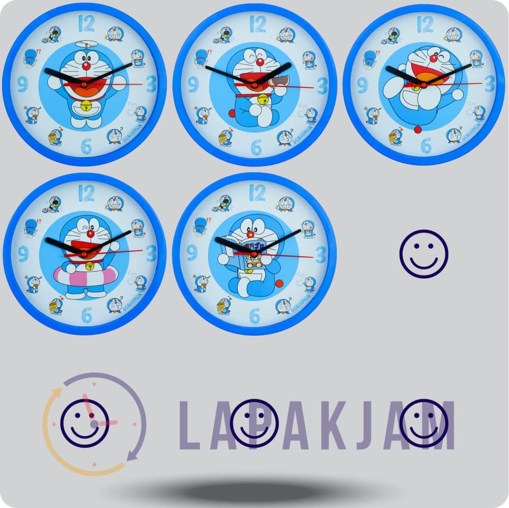 Jam Dinding Analog Karakter Anak No Brand Baca Komik JDDORANN1222BK