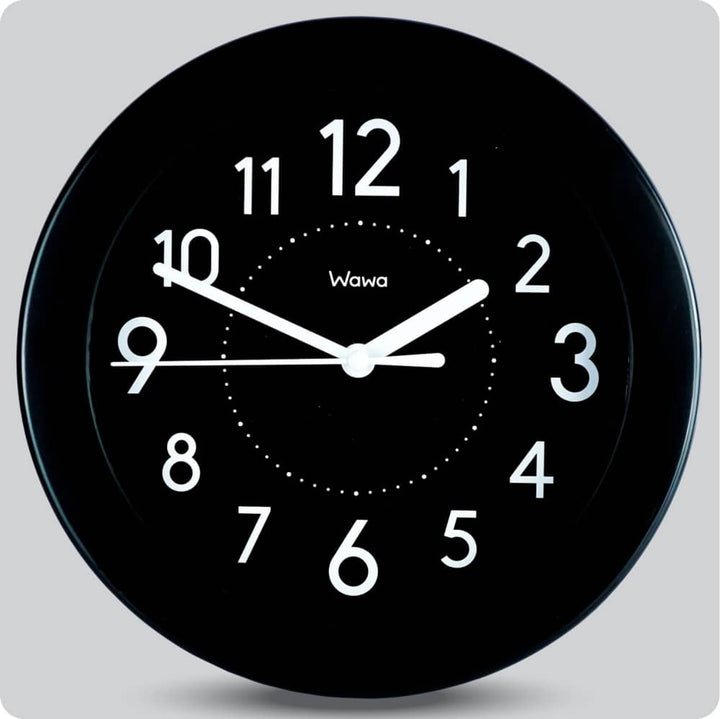 Jam Dinding Analog Polos Minimalis Wawa Hitam JDWAWAWW1111-805HIT
