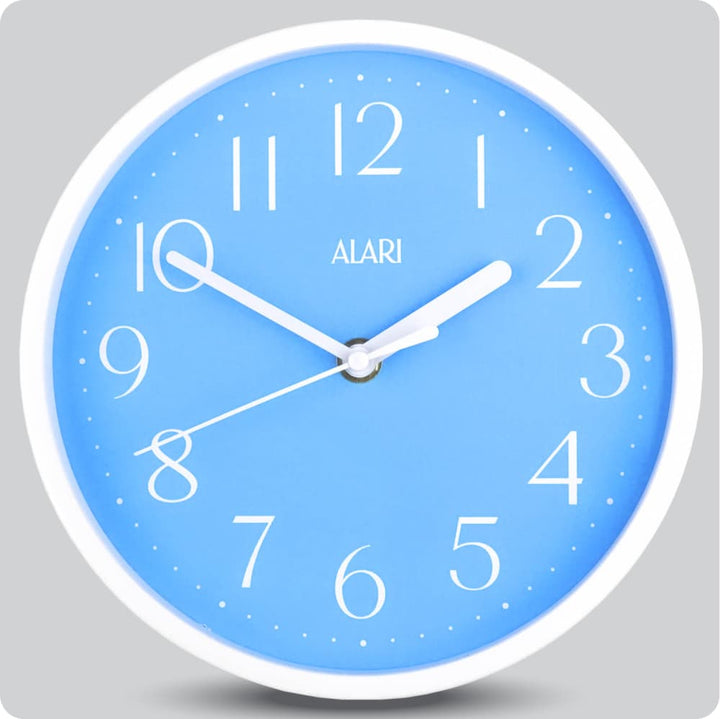 Jam Dinding Analog Polos Minimalis Alari Biru JDALARAL1252-1668BIR