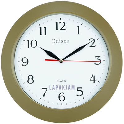 Jam Dinding Analog Polos Minimalis Edison Chrome JDEDED07COK