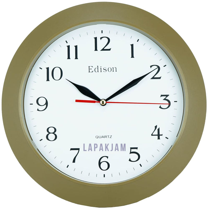 Jam Dinding Analog Polos Minimalis Edison Chrome JDEDED07COK