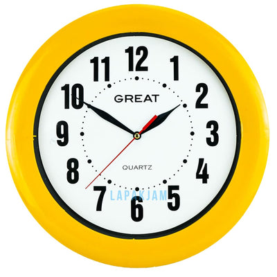 Jam Dinding Analog Custom Great Kuning JDGR898999KUN