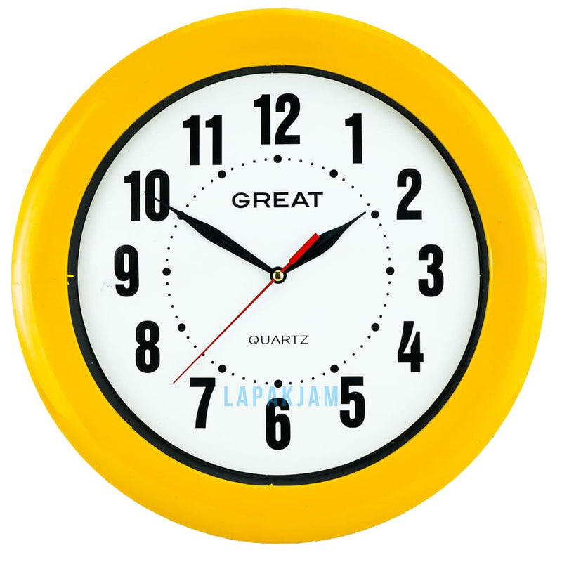 Jam Dinding Analog Custom Great Kuning JDGR898999KUN
