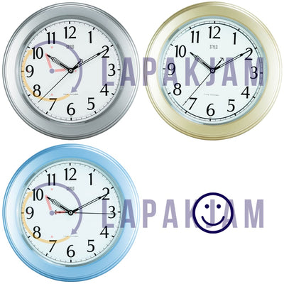 Jam Dinding Analog Polos Minimalis Stylo Silver JDST3250T-5SIL