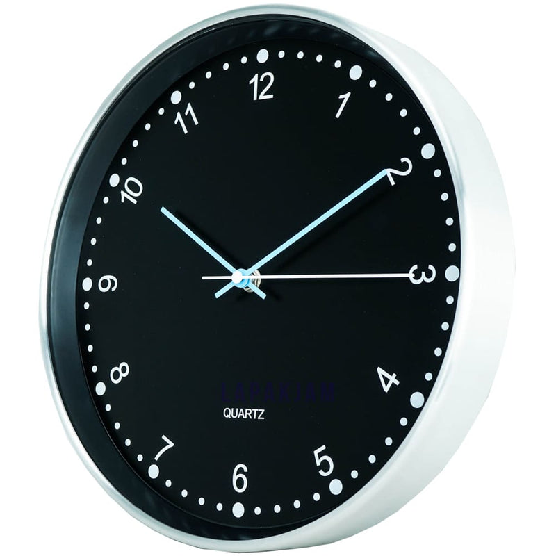 Jam Dinding Analog Polos Minimalis Stainless Hitam JDST9543HIT