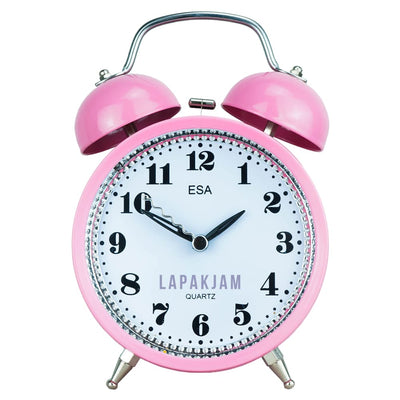 Jam Weker Analog Polos Minimalis Esa Pink WEES839PIN