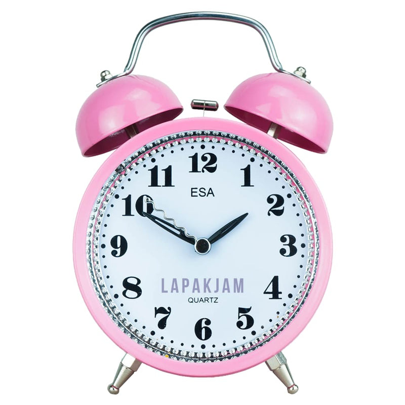 Jam Weker Analog Polos Minimalis Esa Pink WEES839PIN