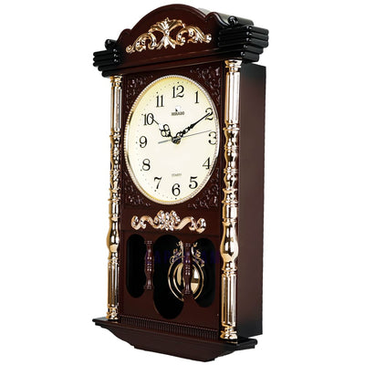 Jam Dinding Bell & Bandul Polos Minimalis Mirado Coklat JD40MIRP-35RO