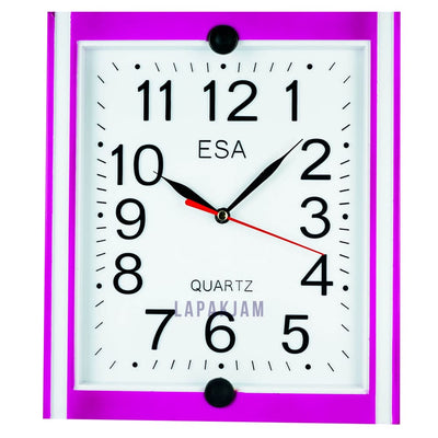 Jam Dinding Analog Polos Minimalis Esa Ungu JDES77UNGHIT