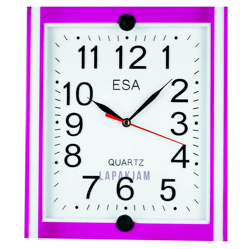Jam Dinding Analog Polos Minimalis Esa Ungu JDES77UNGHIT