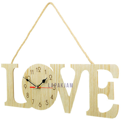 Jam Dinding Analog Polos Minimalis Vintage Love 1 JDVIAH-012LOVE