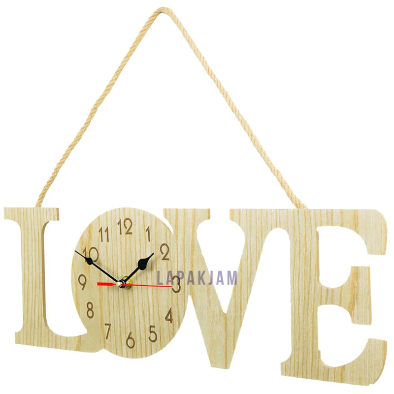 Jam Dinding Analog Polos Minimalis Vintage Love 1 JDVIAH-012LOVE