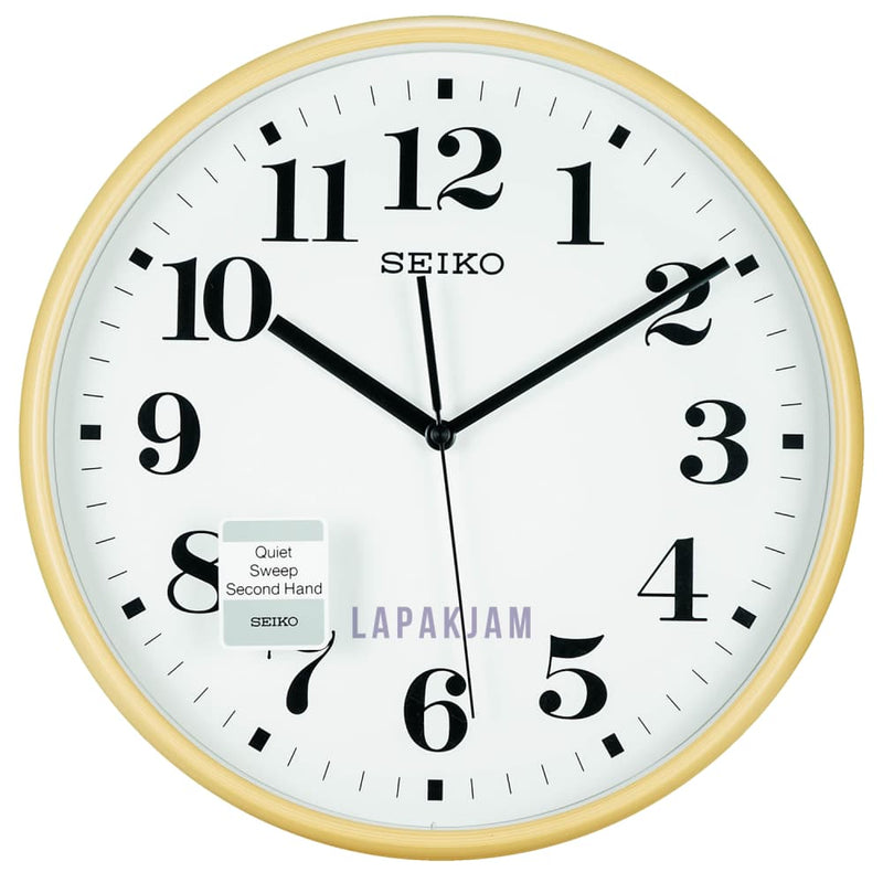 Jam Dinding Analog Polos Minimalis Seiko Cream JDSEIKQXA697ACRE