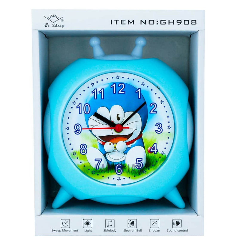 Jam Weker GH-908 Doraemon Biru Muda 16x12x6 cm