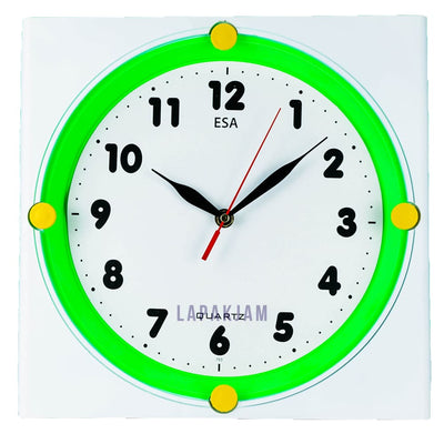 Jam Dinding Analog Polos Minimalis Esa Hijau JD0070ESA071HI