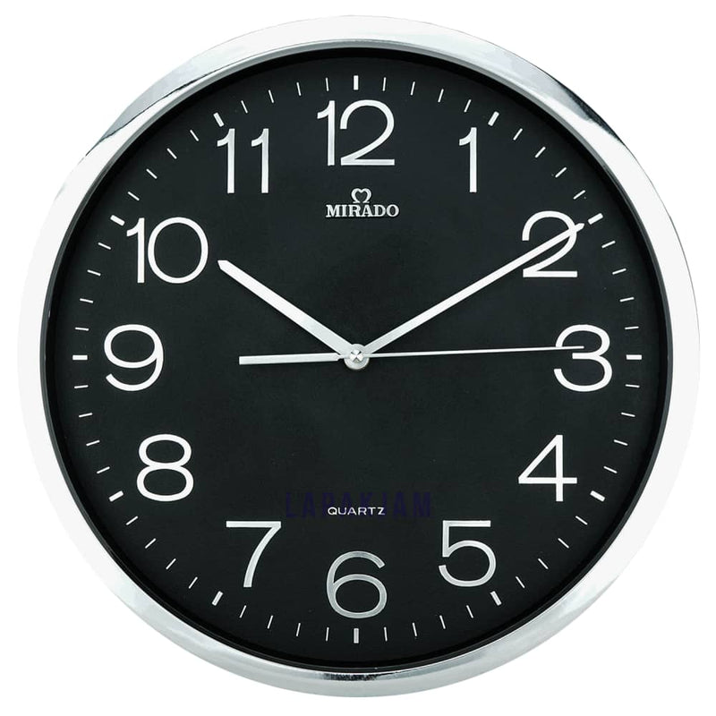 Jam Dinding Analog Polos Minimalis Mirado Silver JD95-818BASL