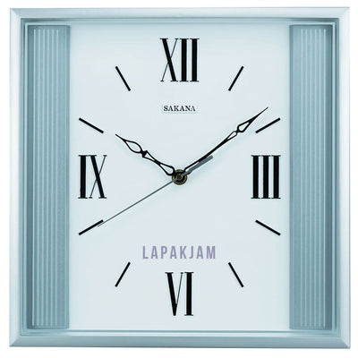 Jam Dinding Analog Polos Minimalis Sakana Silver JDSA407-2SIL