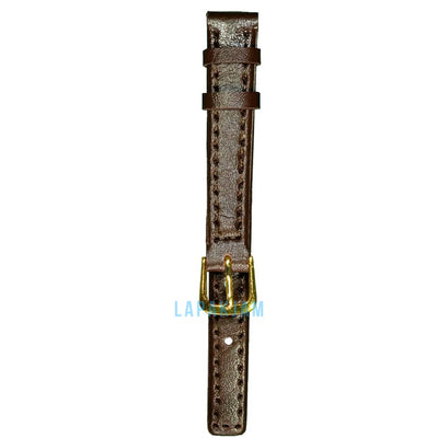 Tali Jam Tangan Kulit Alba AL-241-12 Ukuran 12 mm Coklat Tua
