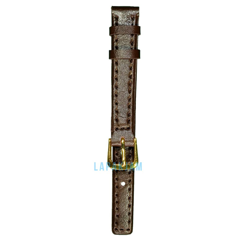 Tali Jam Tangan Kulit Alba AL-241-12 Ukuran 12 mm Coklat Tua