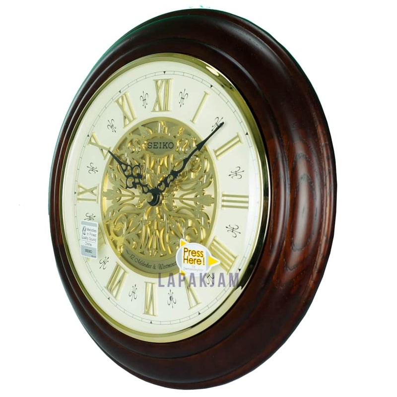 Jam Dinding Melody In Motion Polos Minimalis Seiko Brown JDSEIKQXM342BBRO