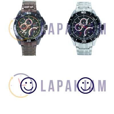 Jam Tangan Chronograph Pria Formal Silver Hitam Pria Naviforce 9183M chronograph Quartz Murah Stainless