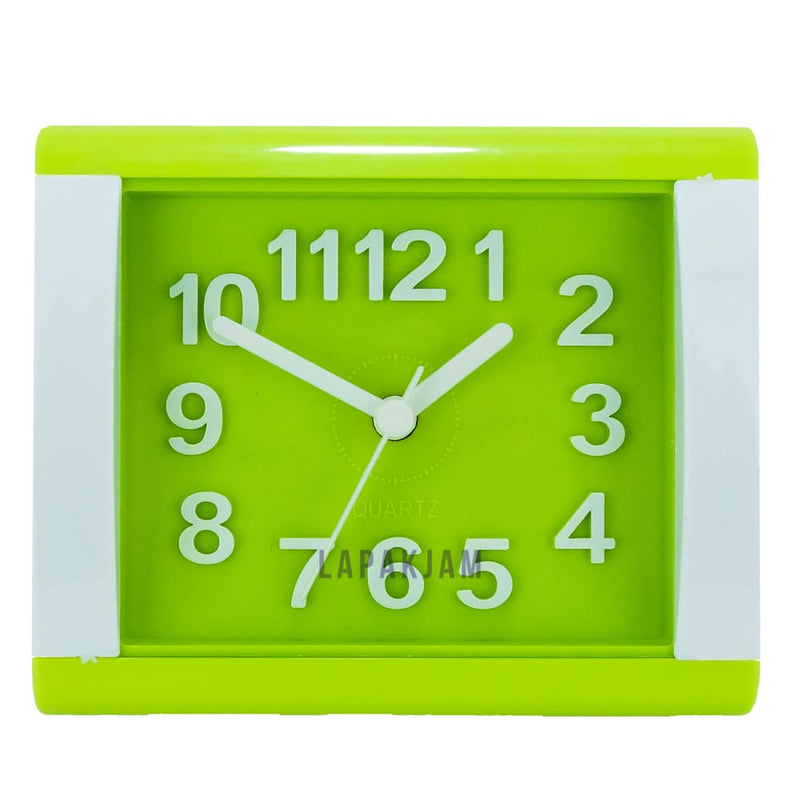 Jam Weker Quartz Hiasan Meja Minimalis Unik Kecil Esa K47A Hijau Biru Pink Sweep Movement