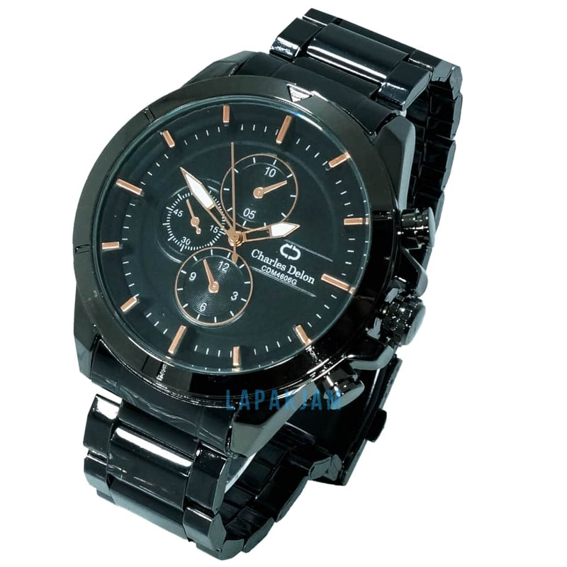 Jam Tangan Analog Formal Charles Delon Hitam JACHARWCCDM4606GHIT