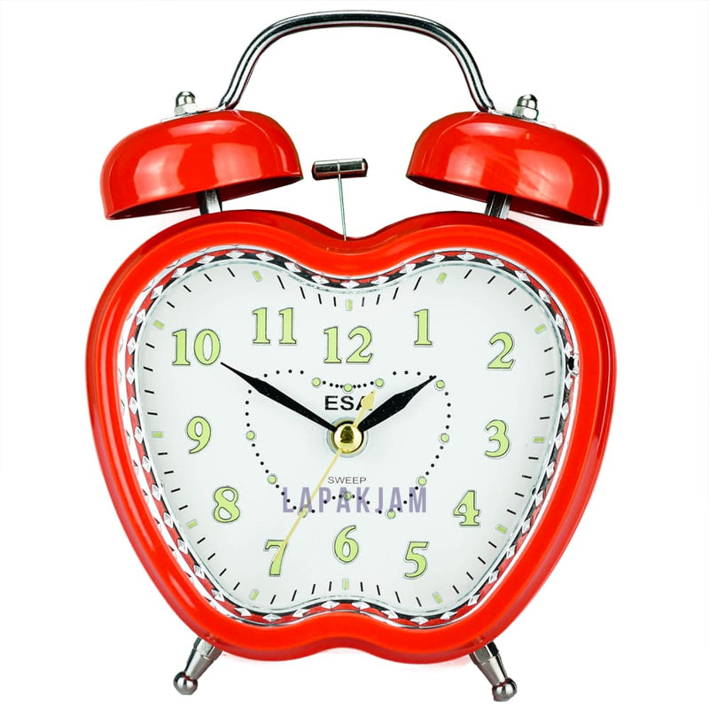 Jam Weker Analog Polos Minimalis Esa Merah WE0070ESA621ME