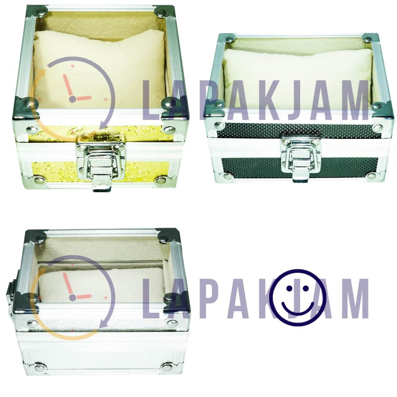 Kotak Jam Tangan Peti Almu K-43 Silver Kecil