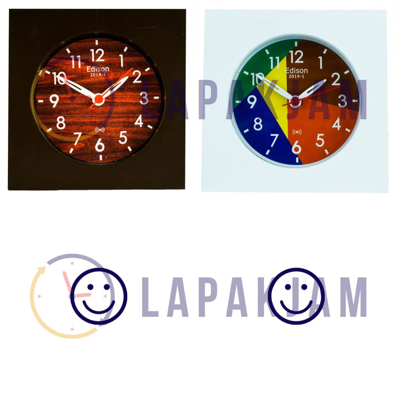 Jam Weker Analog Polos Minimalis Edison Coklat WEED2014-2COK
