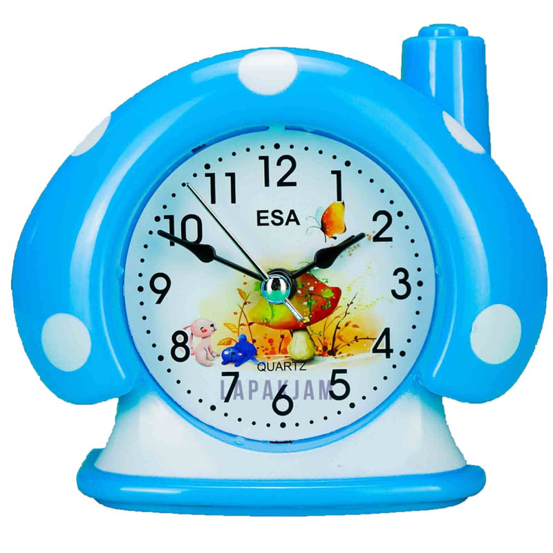 Jam Weker Analog Polos Minimalis Esa Biru WEESA3110BIR