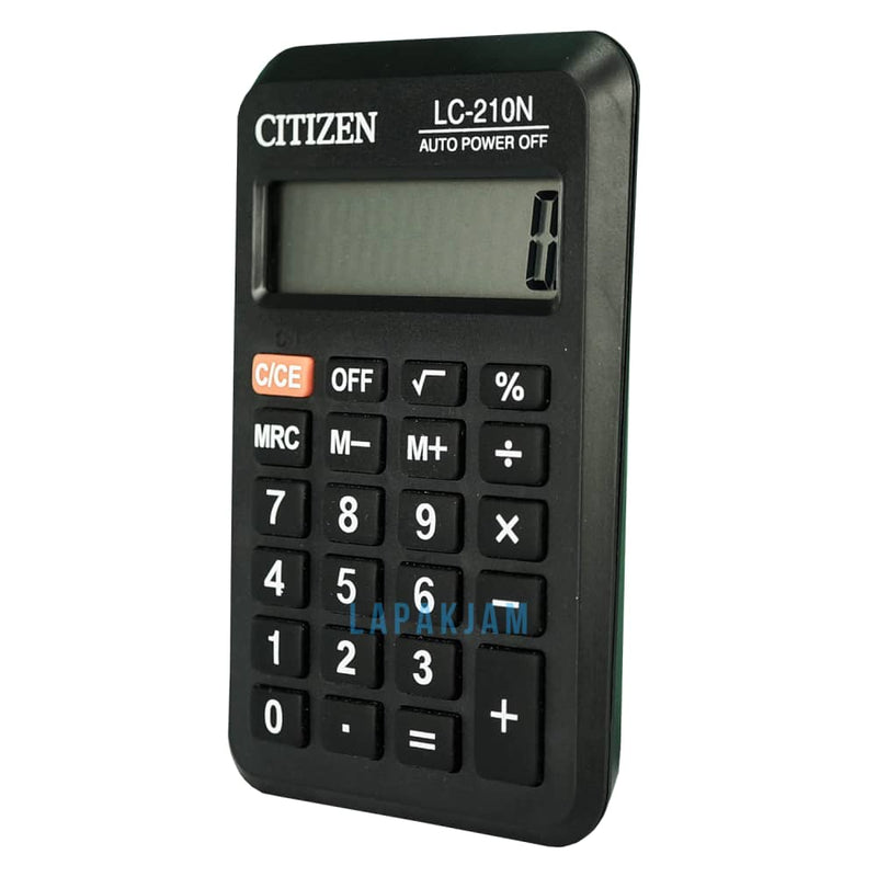 Kalkulator Basic Polos Citizen Hitam KLCILC210N8D